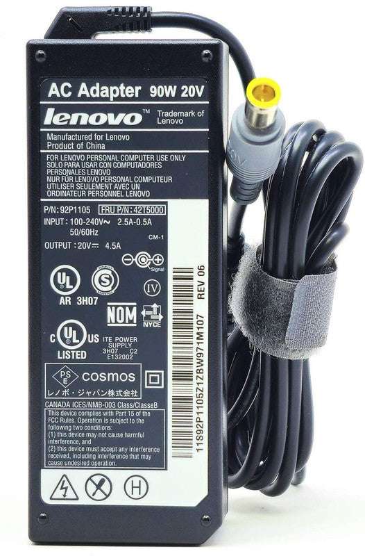 Lenovo Lenovo 42T4424 - 90W 20V 4.5A 5.5mm Tip AC Adapter Refurbished