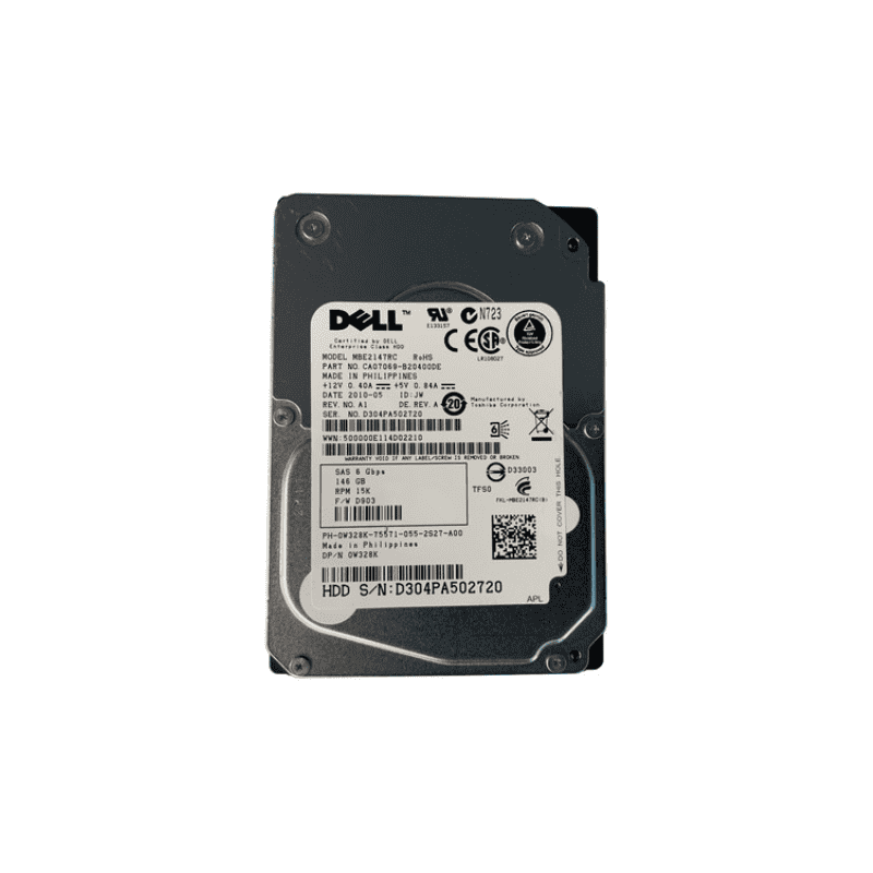Dell Dell 146GB 2.5” SAS HDD CA07069-B20400DE (Second-H Refurbished