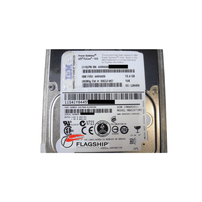 IBM IBM 73.4GB 2.5” SAS HDD CA07069-B10900BA (Second-H Refurbished